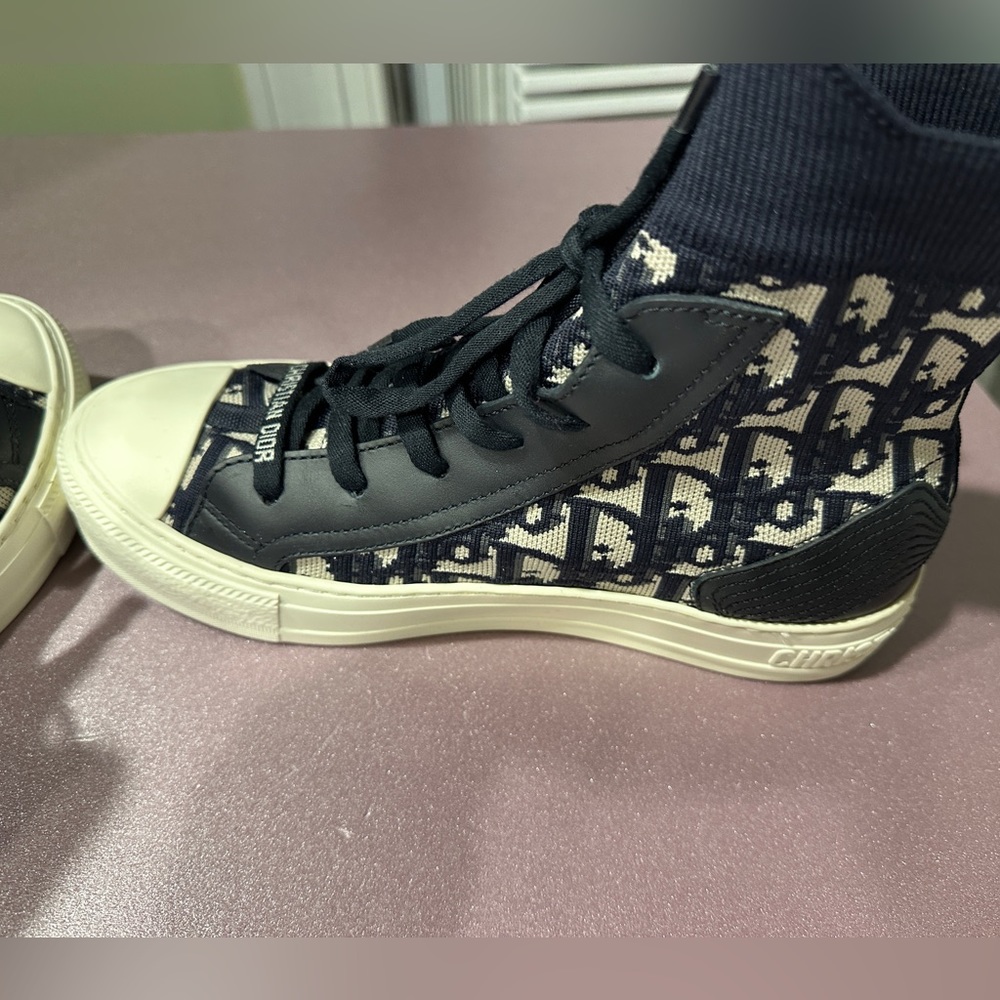 AUTHENTIC WALK’N’DIOR HIGHTOP DEEP BLUE SIZE 36.5 - Picture 4 of 13